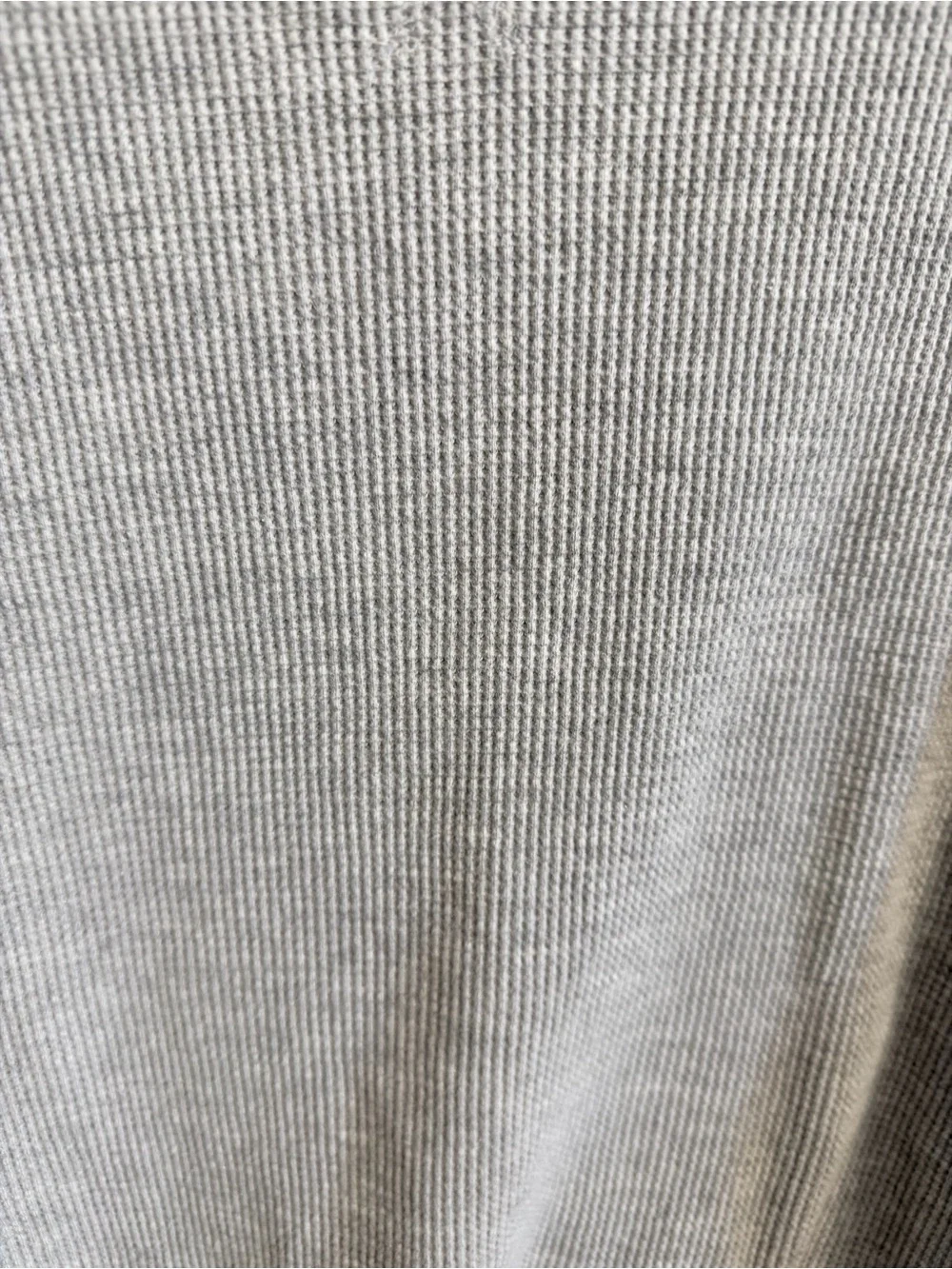 Men's Crewneck Waffle Knit Sweater in Light Gray